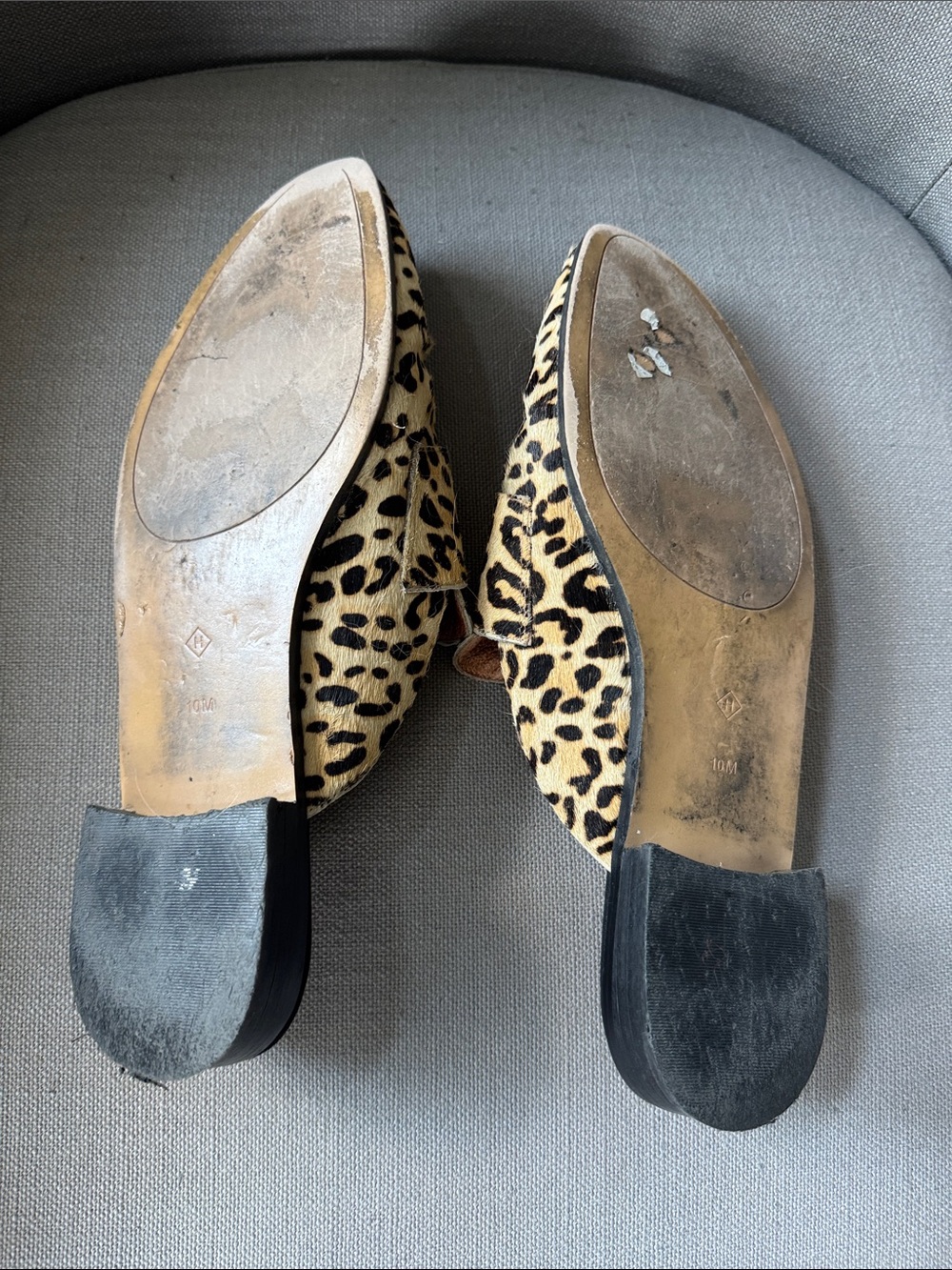 Halogen Leopard Print Mules in Tan and Black - Picture 4 of 5